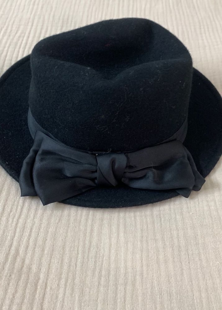 H&amp;M Black Fedora with Bow