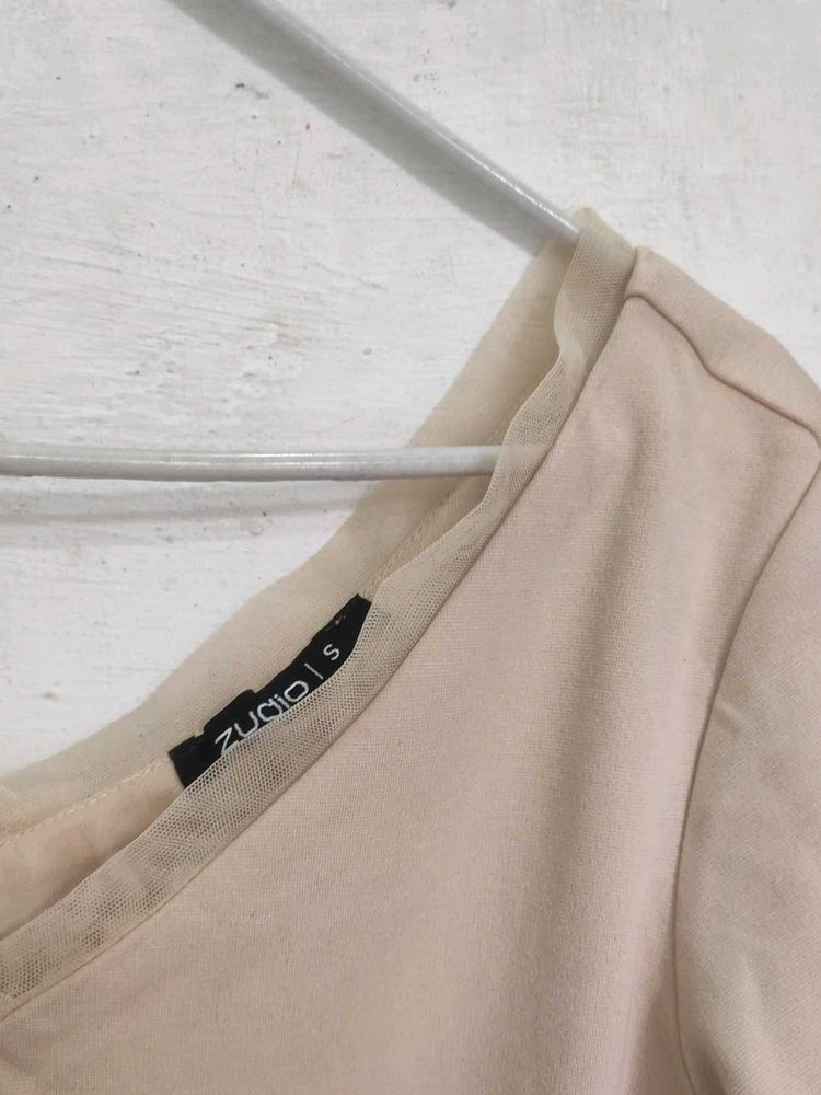 (swap available)Basic nude crop top