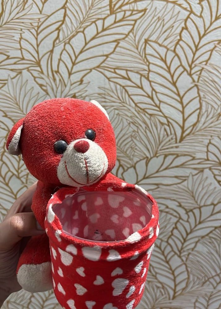 Cute Red Teddy Bear Plush Toy