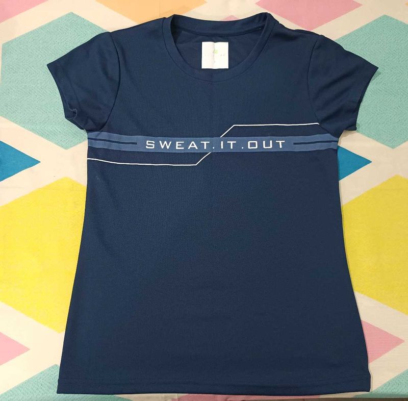 Navy Blue 'Sweat It Out' T-Shirt