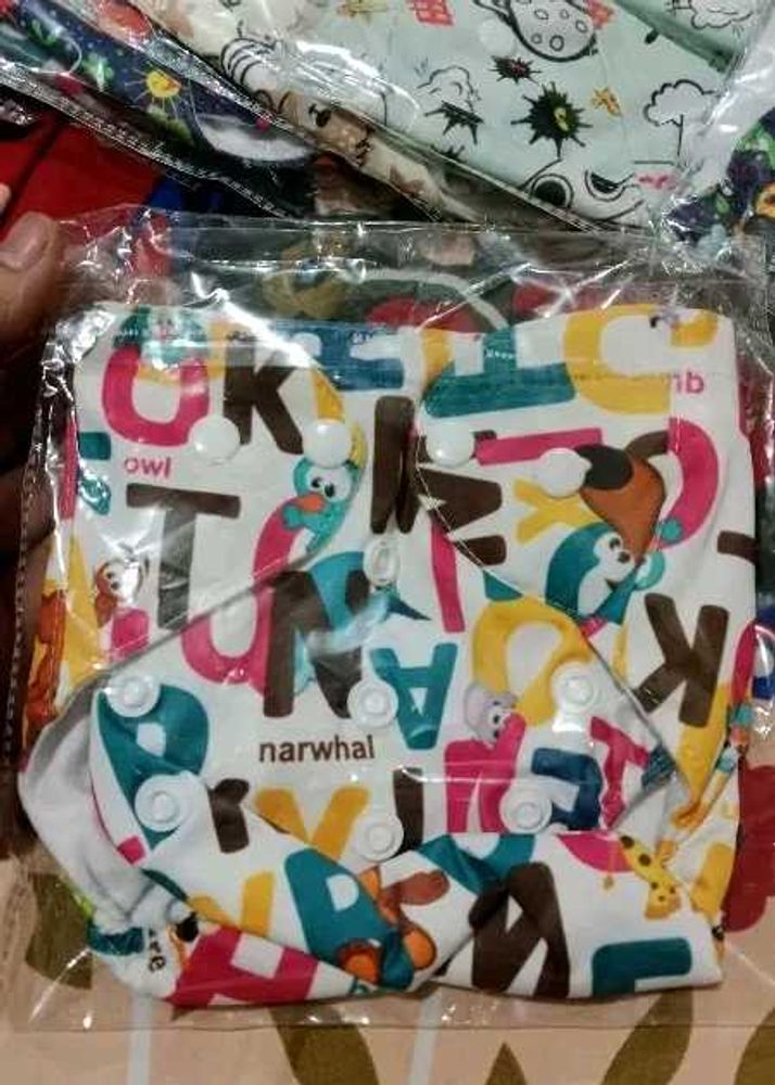 Cute Alphabet &amp; Animal Cloth Diaper