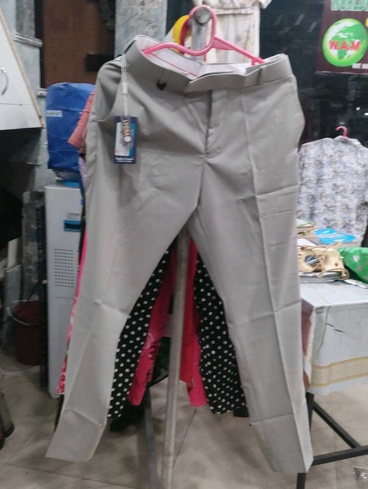 Men's Grey Formal Trousers