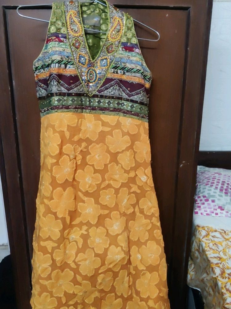 Sleeveless Ethnic A-line Dress
