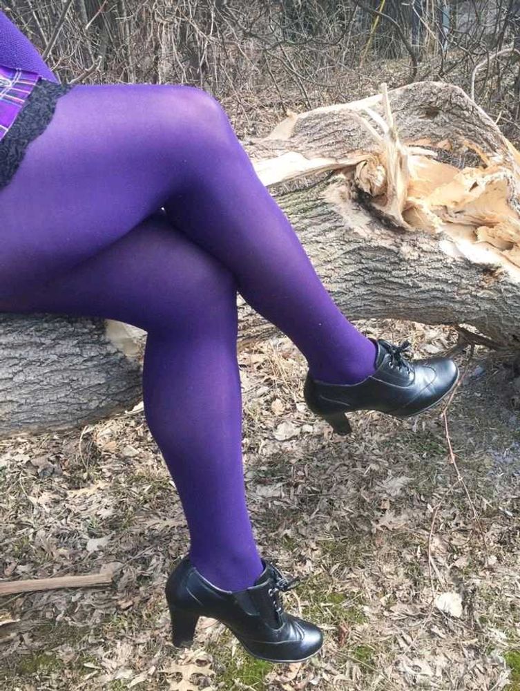 Vibrant Purple Tights New