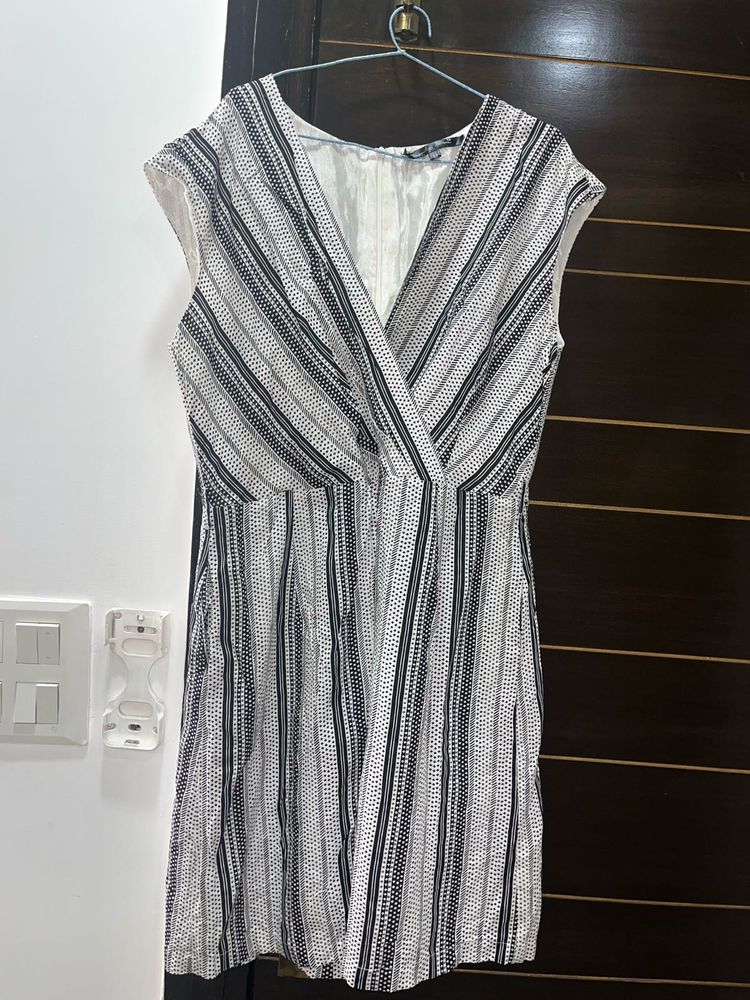 Stylish Striped Wrap Dress