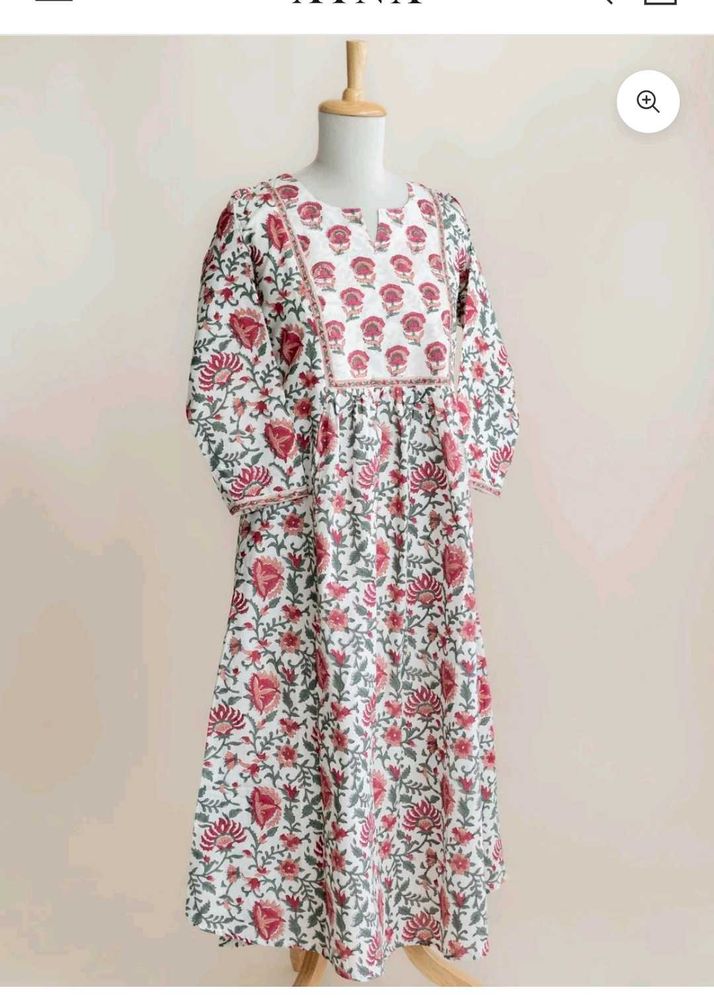 Trending Cotton blend with real mirror work Kurti