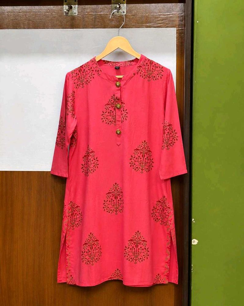 Pink Printed Kurta