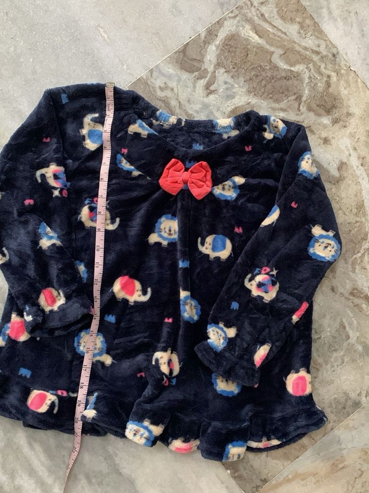 Cozy Animal Print Pajama Top