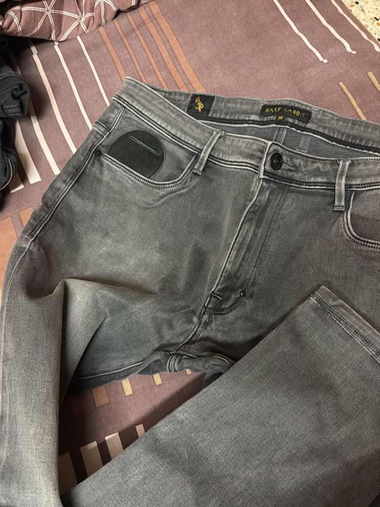 Stylish Grey Wash Denim Jeans