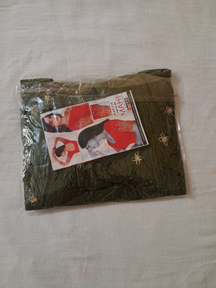 Designer Olive Green Saree