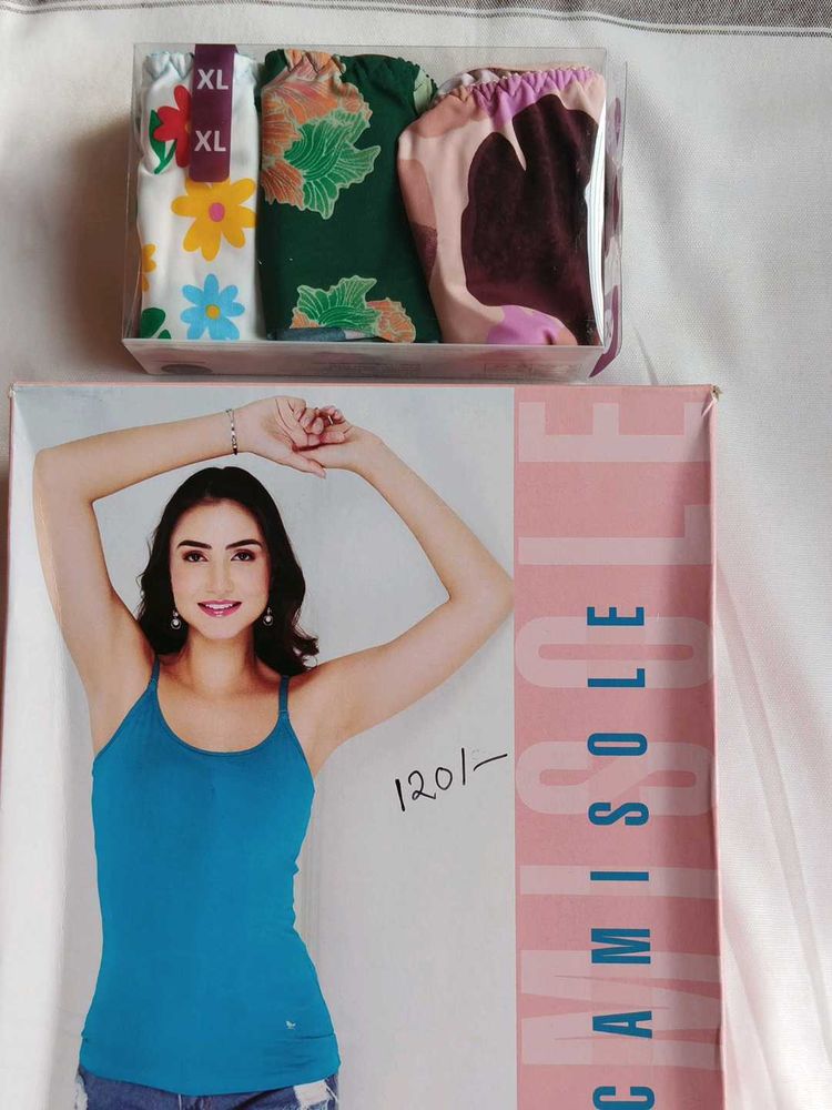 Pack Of(3+3) Seamless Panties  And Camisoles