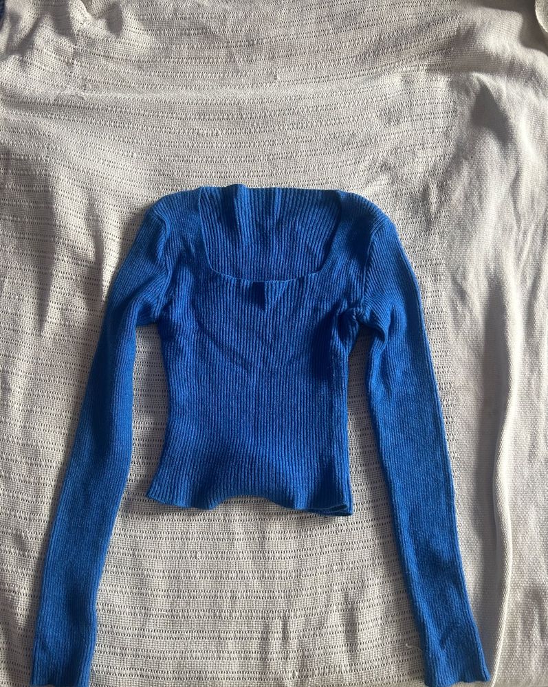 Ribbed Square Neck Top