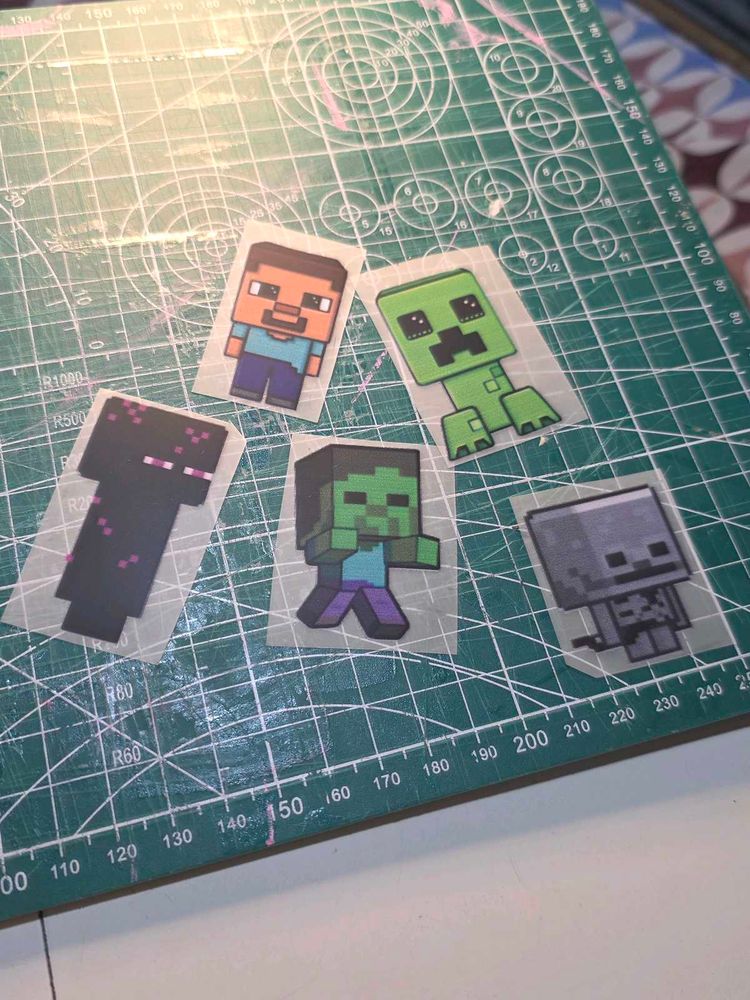 Minecraft Character Iron-On Stickers Set of 5