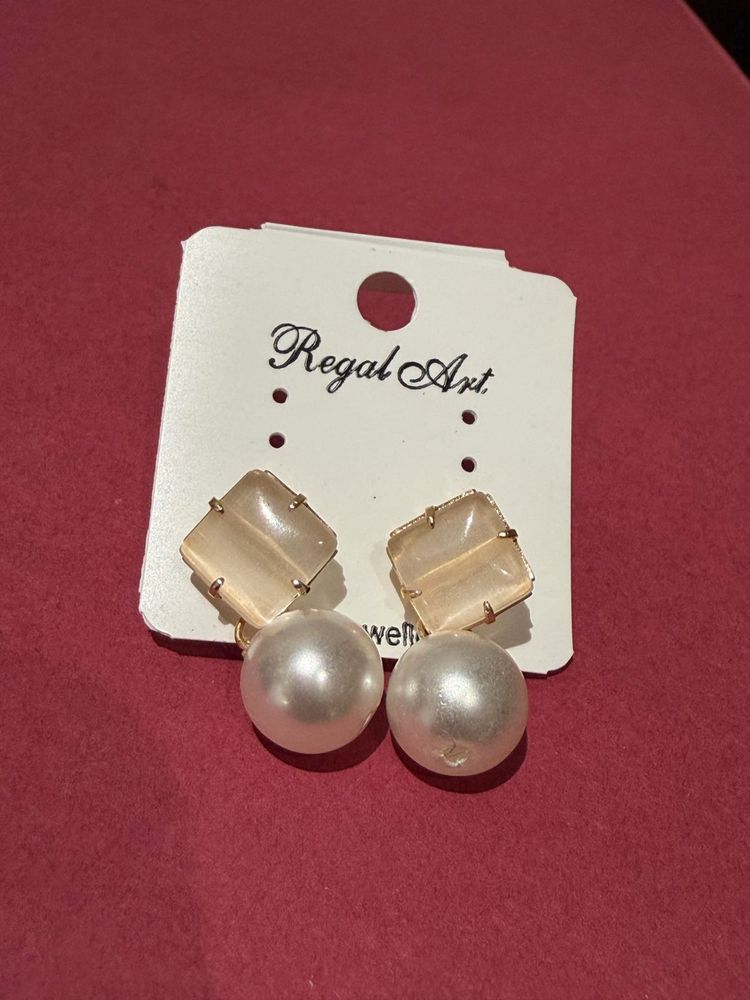 Elegant Pearl &amp; Gemstone Earrings
