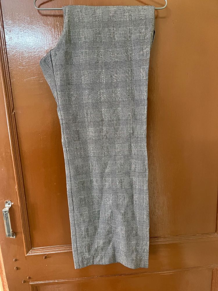 Gray Plaid Trousers