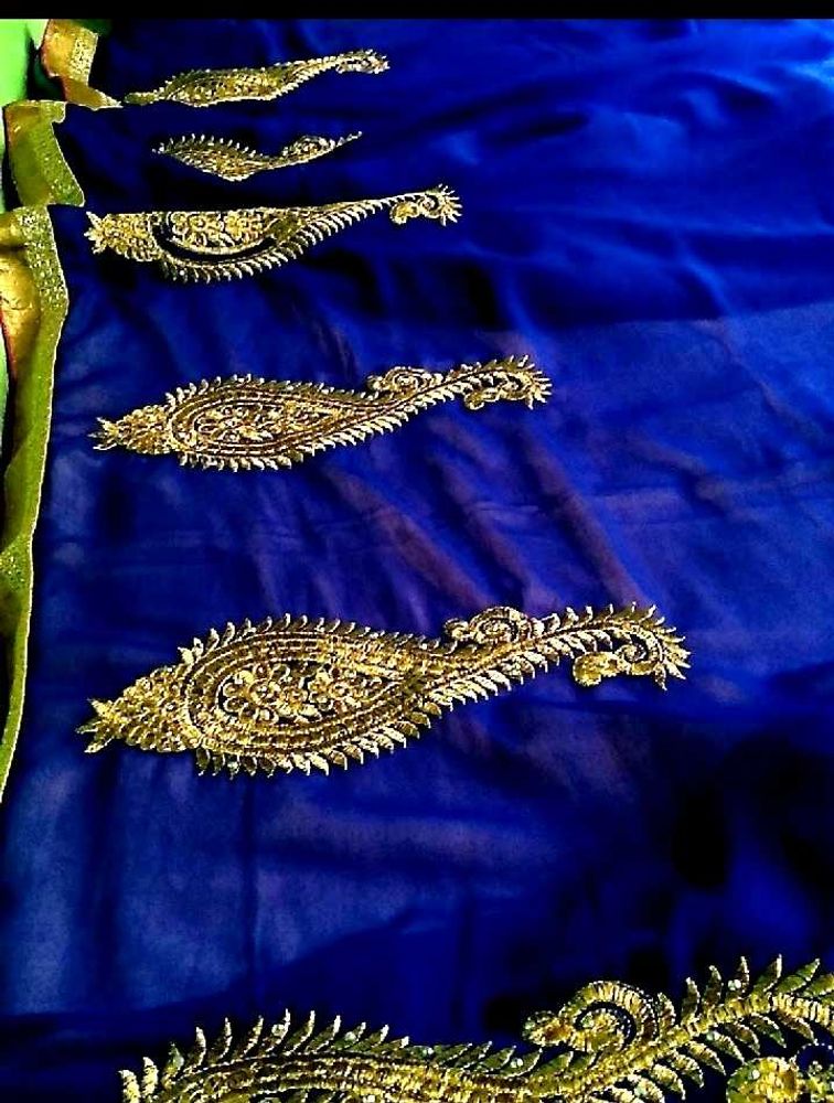 Synthetic Saree With Blouse