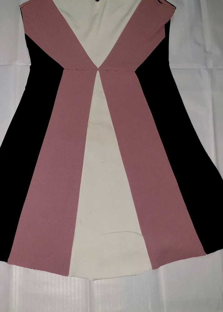 Colorblock A-Line Dress