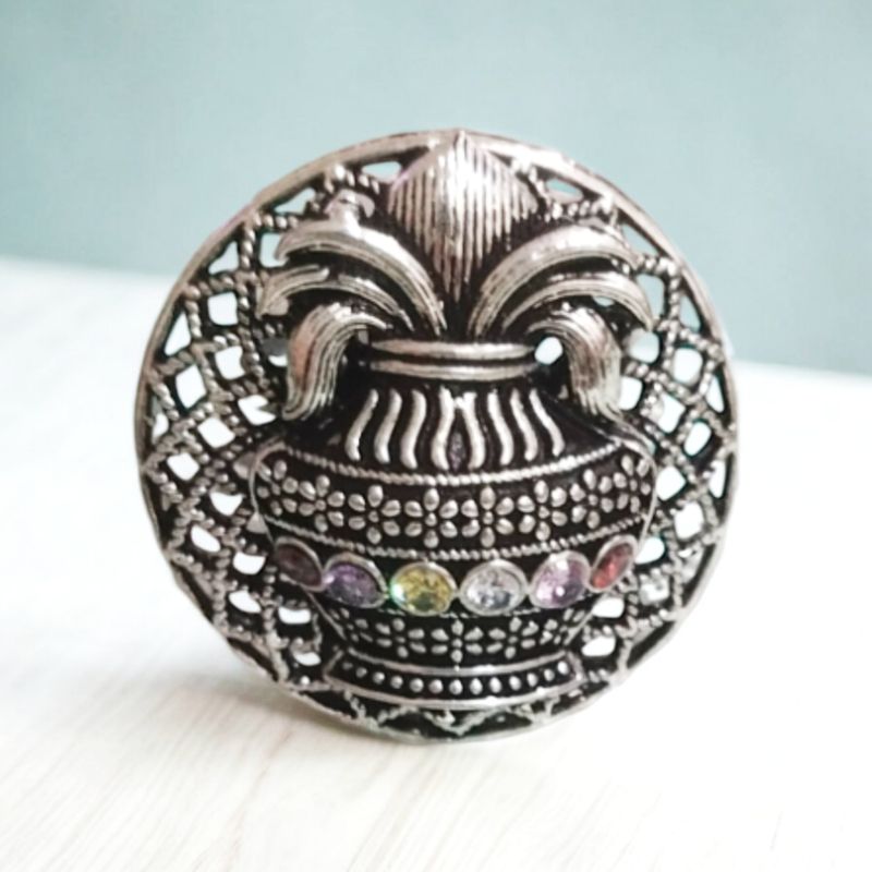 Silver Tone Statement Ring