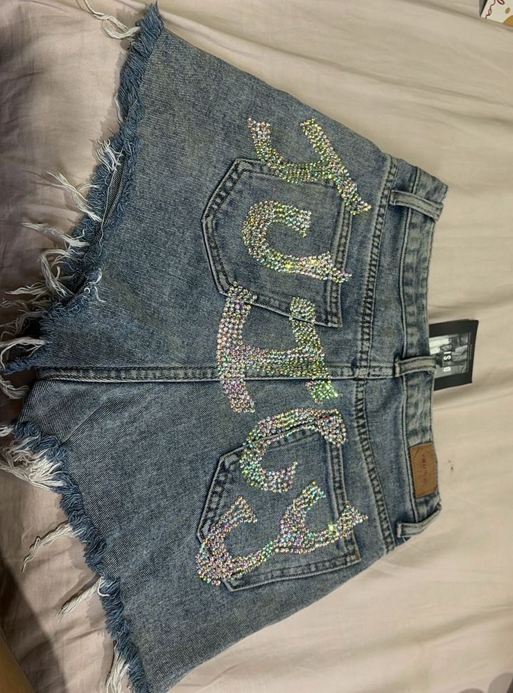 SALE on  Chatpati Y2k JUICY Denim Shorts