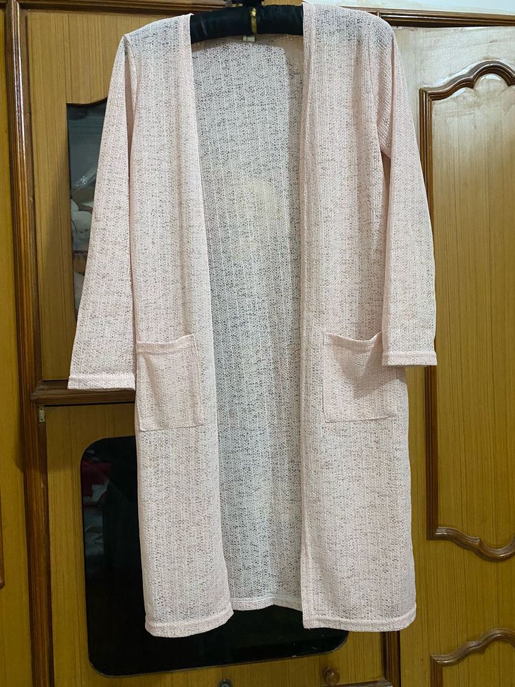 Light Pink Long Cardigan