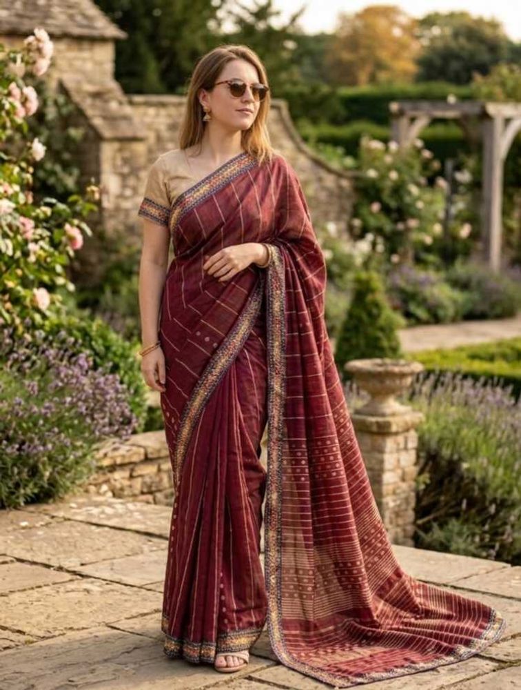 Kota Saree with Sequin Border