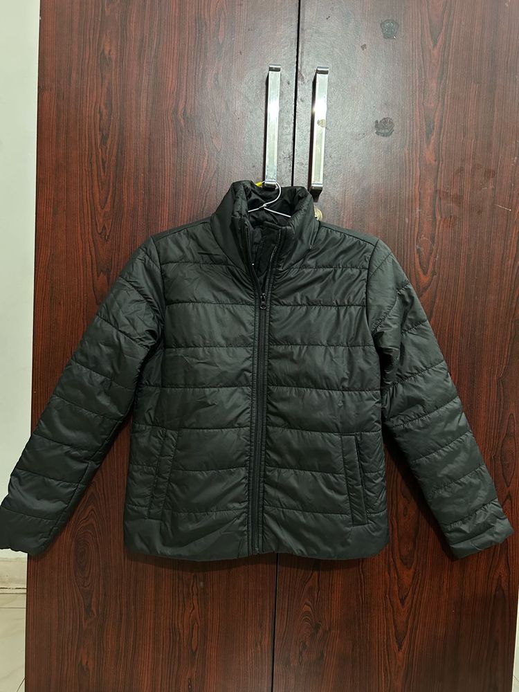 People Black Puffer Jacket | Size S