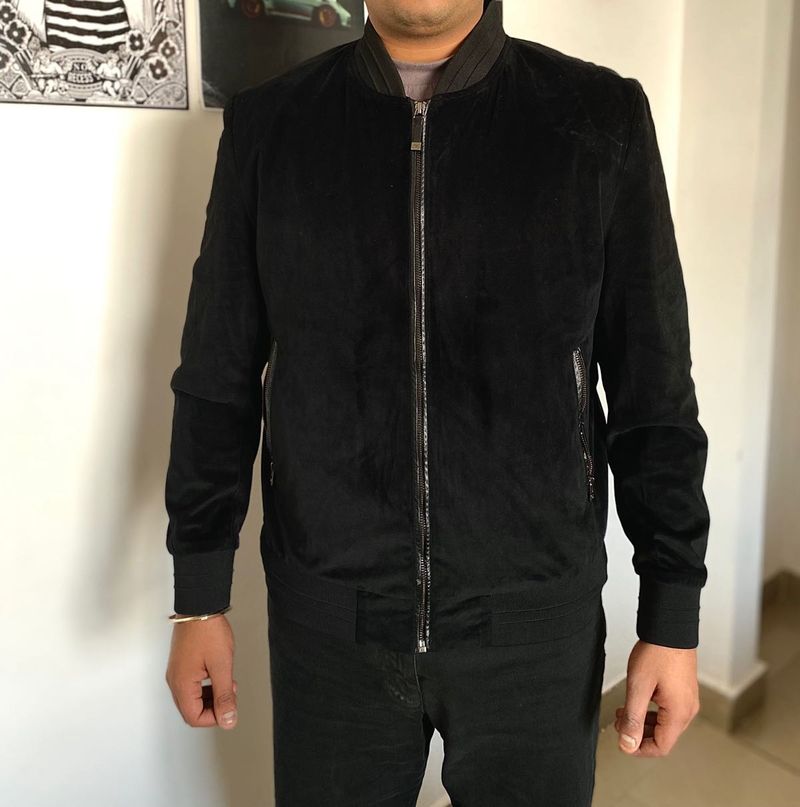 Stylish Black Velvet Jacket