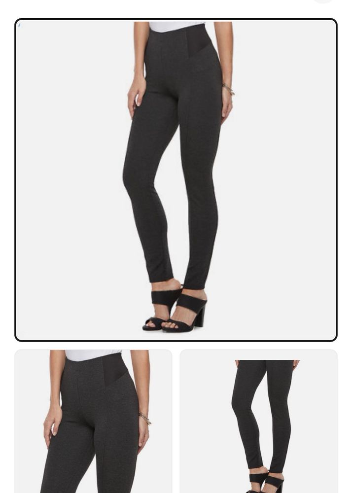 Women's High-Waisted Dark Grey Leggings