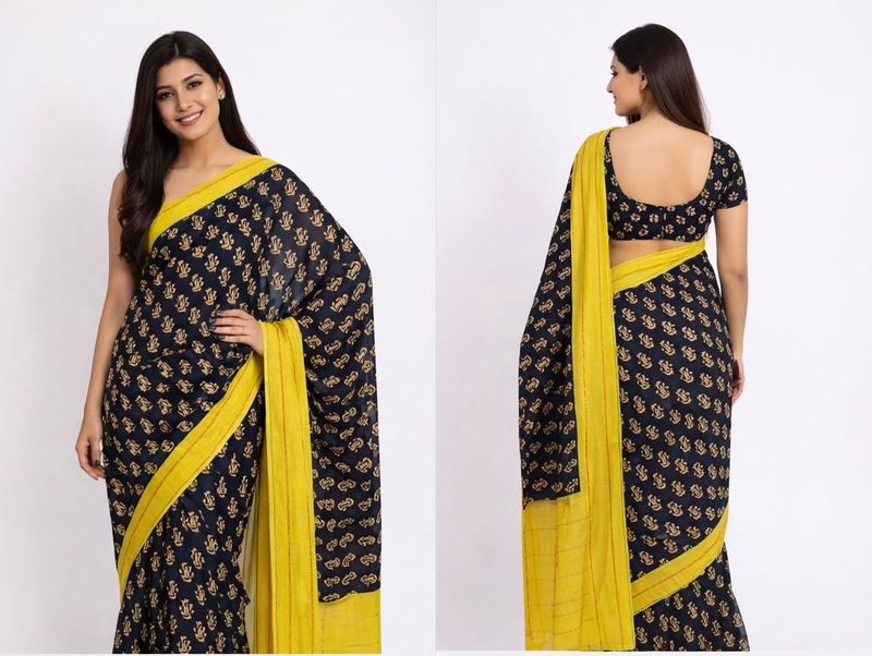 Elegant Printed Saree Pure cotton