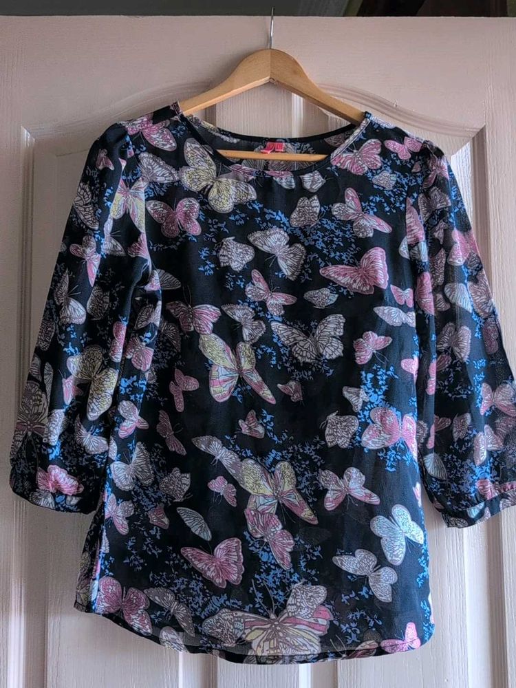 Butterfly Print Top