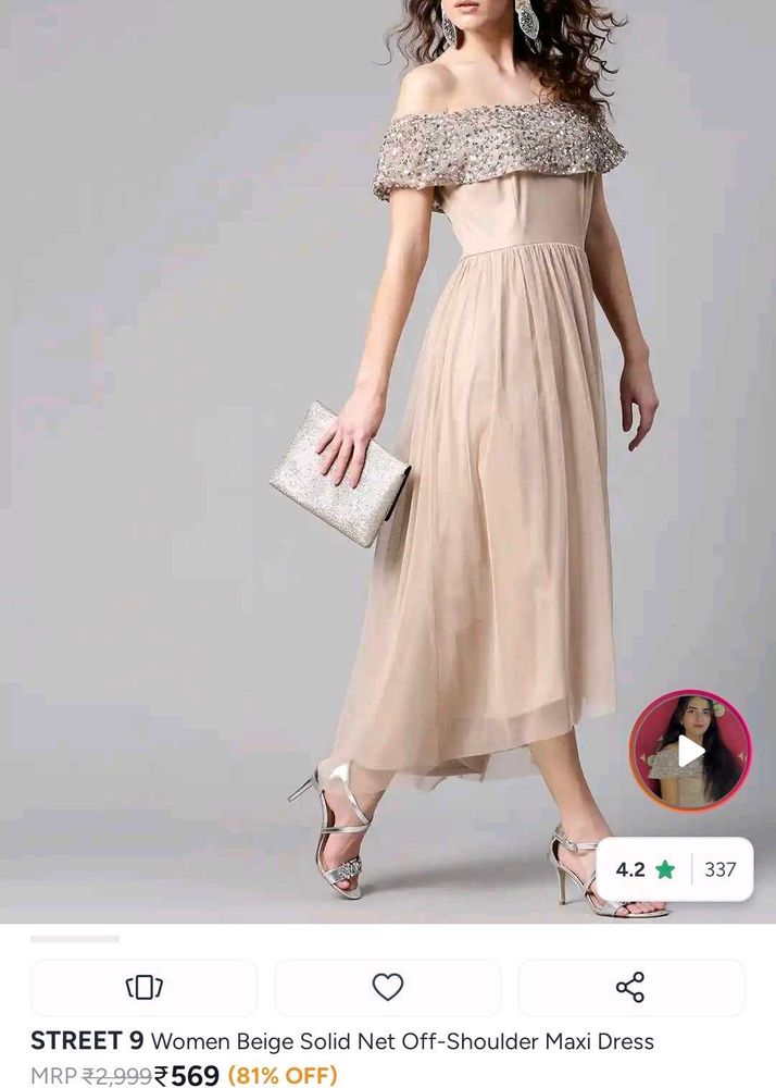 Street 9 XL Party Wear Net Dress