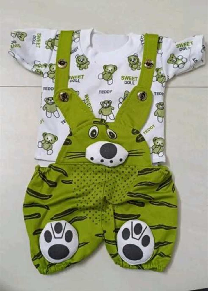 Kids Malticolour Unisex Cotton Dungaree