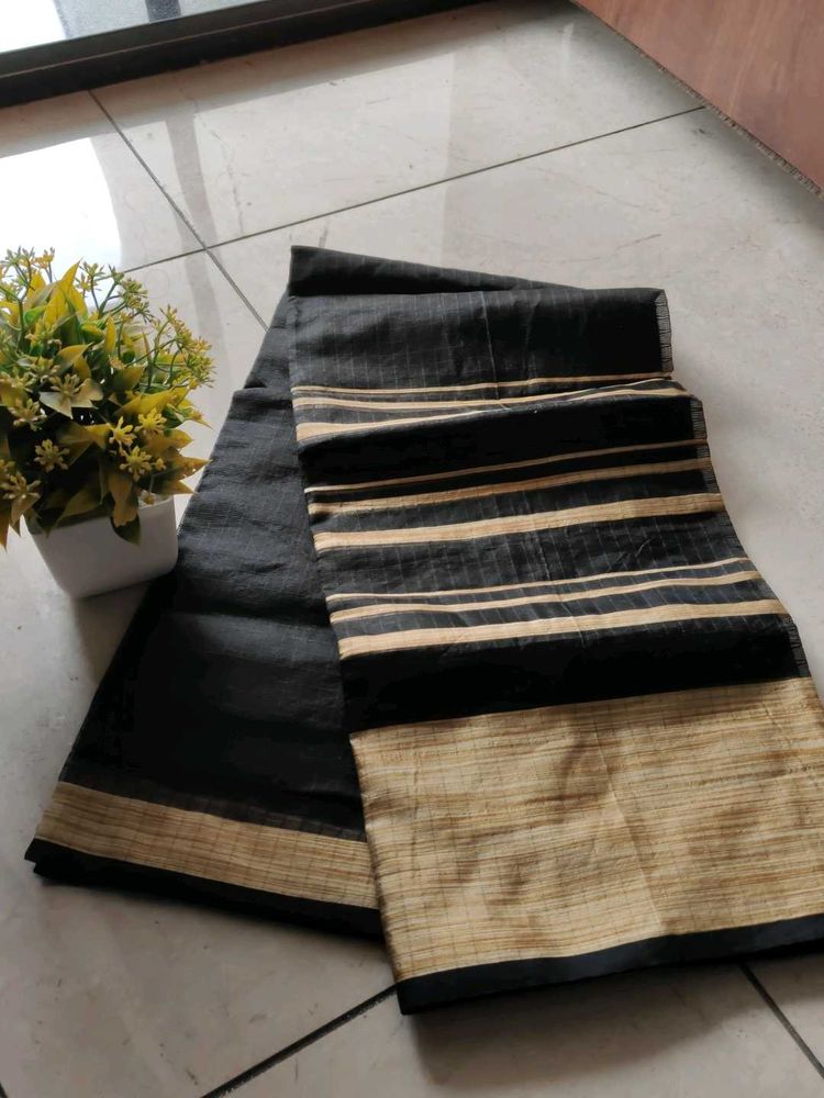 Elegant Black tissue Saree