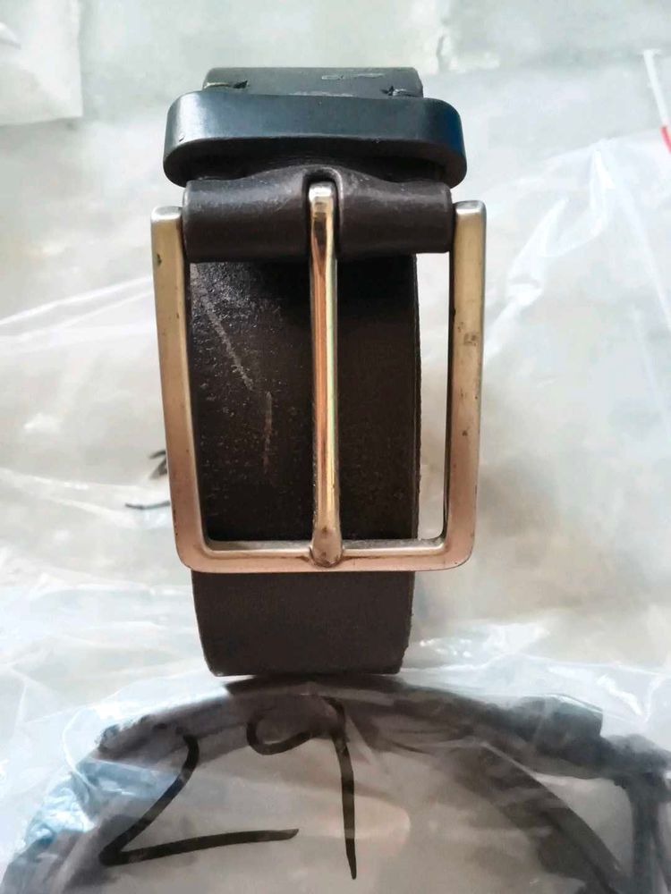 Classic Leather Black Belt with Buckle