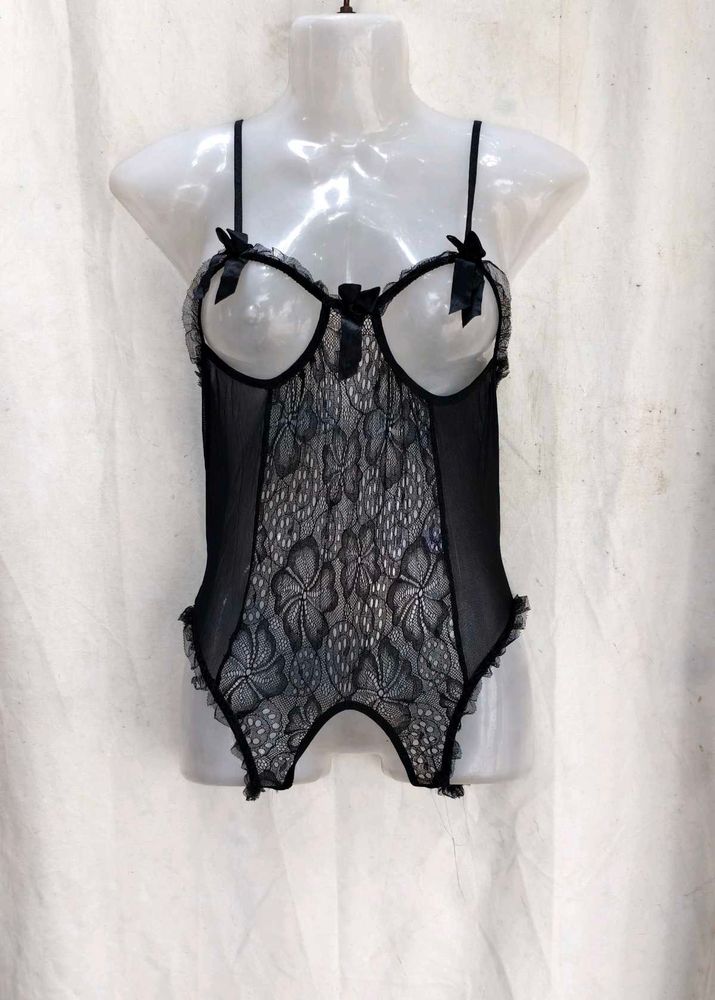 41127. Sheer Lace Bodysuit