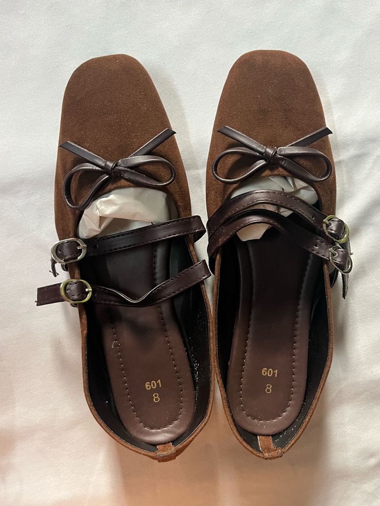 Stylish Brown Mary Jane Flats