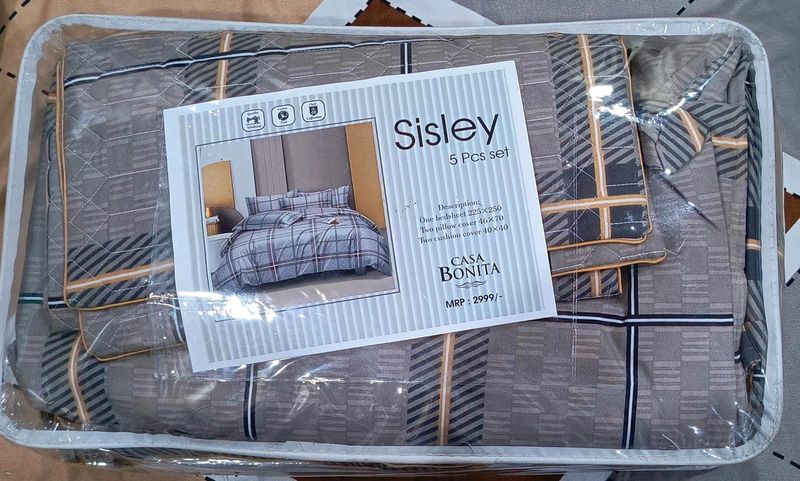 Cotton Bedsheet + 2 (Cushions + Pillow Covers)