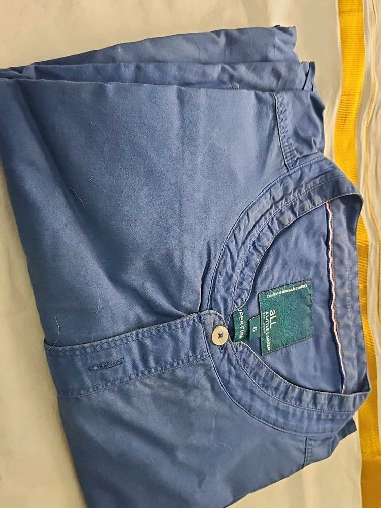 Blue Cotton Kurta