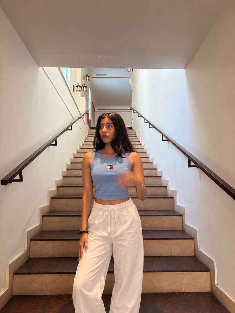 Tommy Hilfiger Blue Crop Tank Top