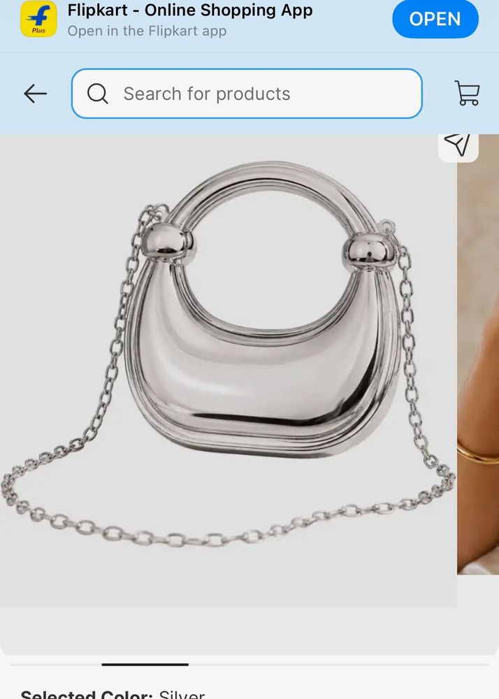 Chic Silver Mini Handbag