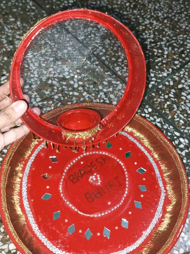 Decorative Thali Set for Karwa Chauth
