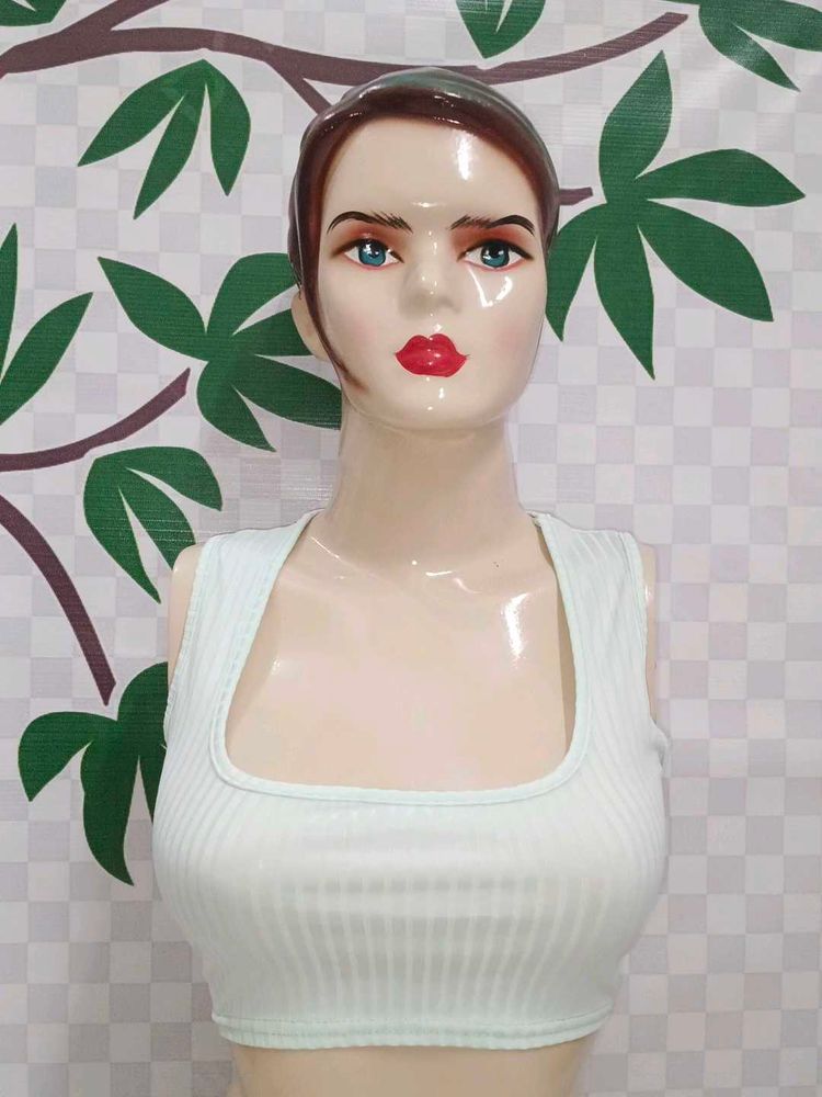 (200)Mint Green Crop Tank Top