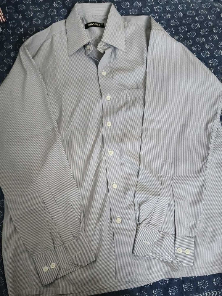 Men's Classic Striped Dress Shirt