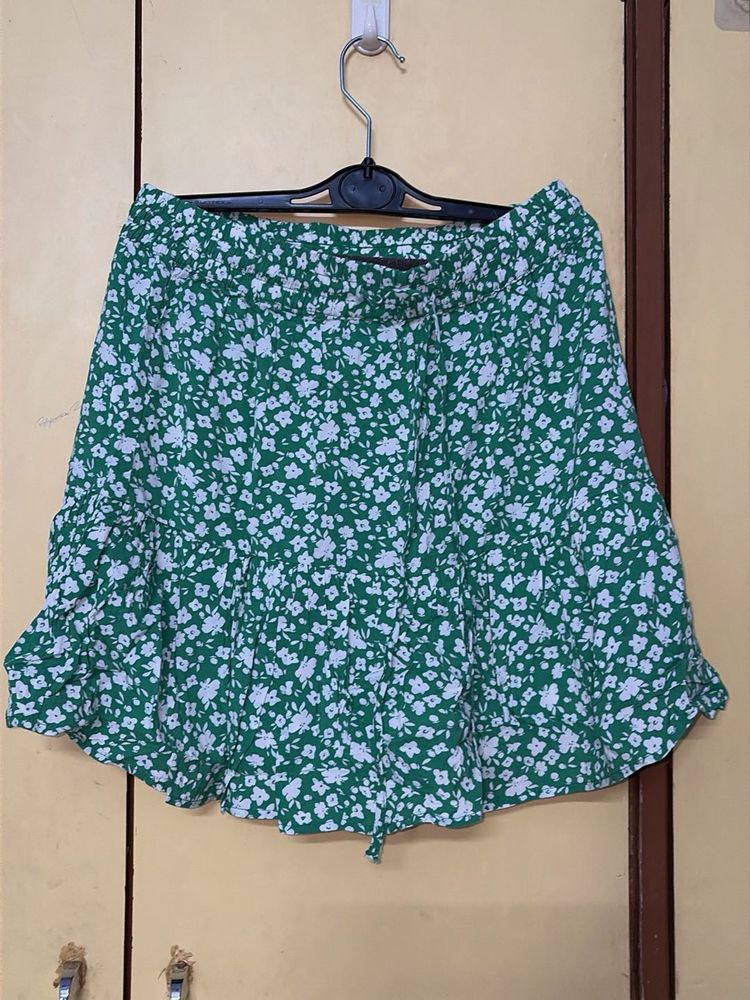 Floral Print Mini Skirt