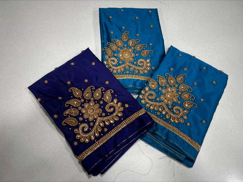 Aari work Silk Blouse Fabric