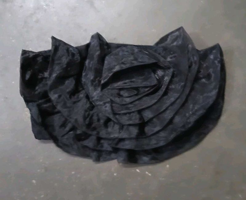 Black Rose Hair Clip Accessory
