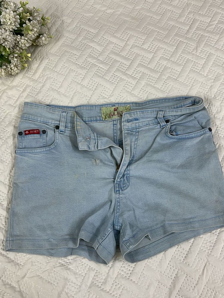 Light Wash Denim Shorts