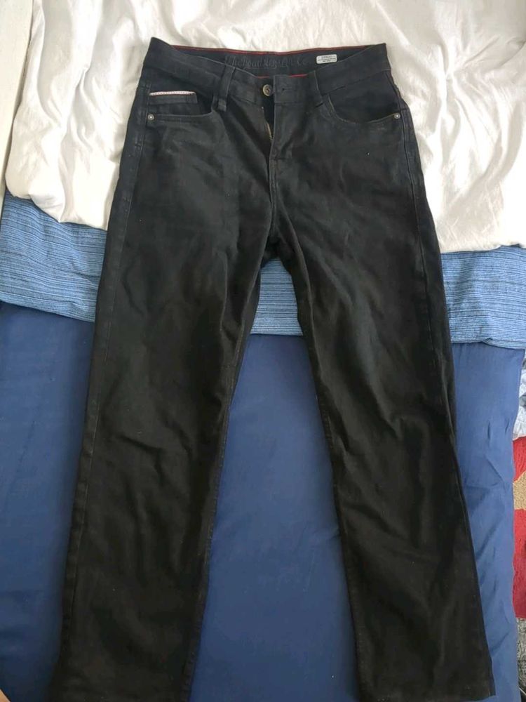 Roadster straight fit black jeans 32