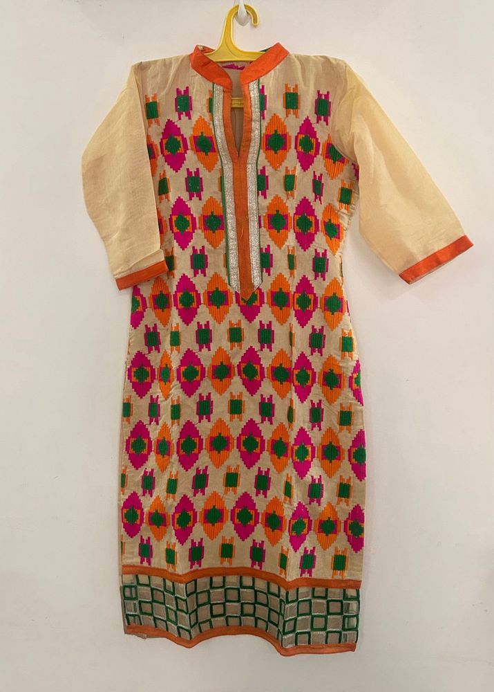 Vibrant Geometric Print Kurta