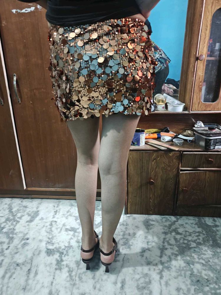 Sparkling Sequin Mini Skirt
